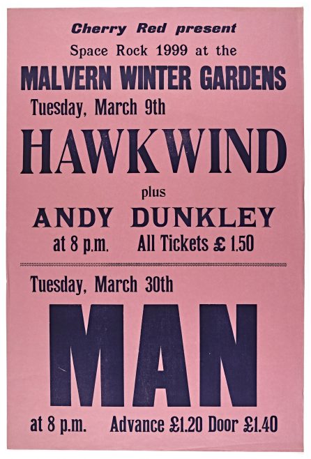 Poster for Malvern Winter Gardens, March 1976 | Cherry Red Promotions