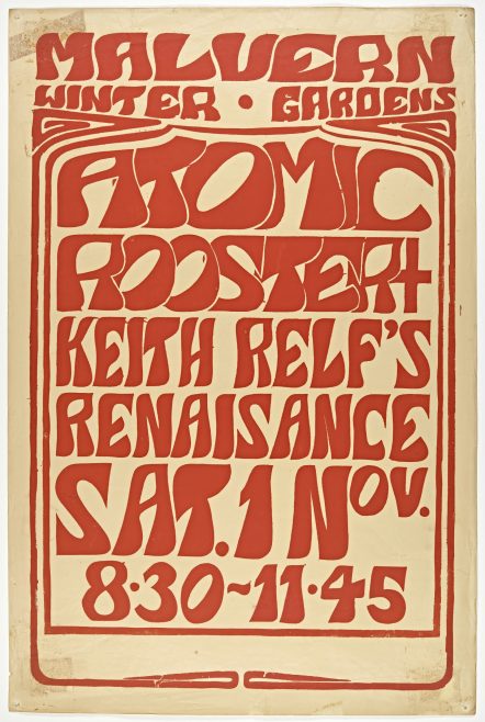 Poster for Atomic Rooster at Malvern Winter Gardens, 01 November 1969 | Severn Promotions