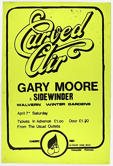Poster for Curved Air at Malvern Winter Gardens, 07 April 1973 | Cherry Red Promotions
