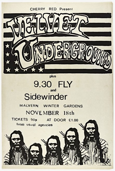 Poster for The Velvet Underground at Malvern Winter Gardens, 18 November 1972 | Cherry Red Promotions