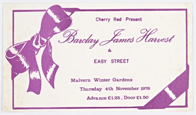 Ticket for Barclay James Harvest at Malvern Winter Gardens | Cherry Red Promotions