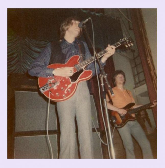 Justin Hayward and John Lodge of The Moody Blues, at Malvern Winter Gardens, 1 July 1969
