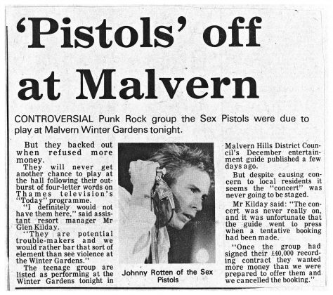 S.P.O.T.S (Sex Pistols On Tour Secretly), 01 August 1977 (cancelled)