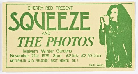 Squeeze, The Photos, 21 November 1979
