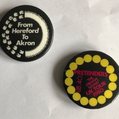 Badges from The Pretenders' 1980 UK tour | Richard Goddard